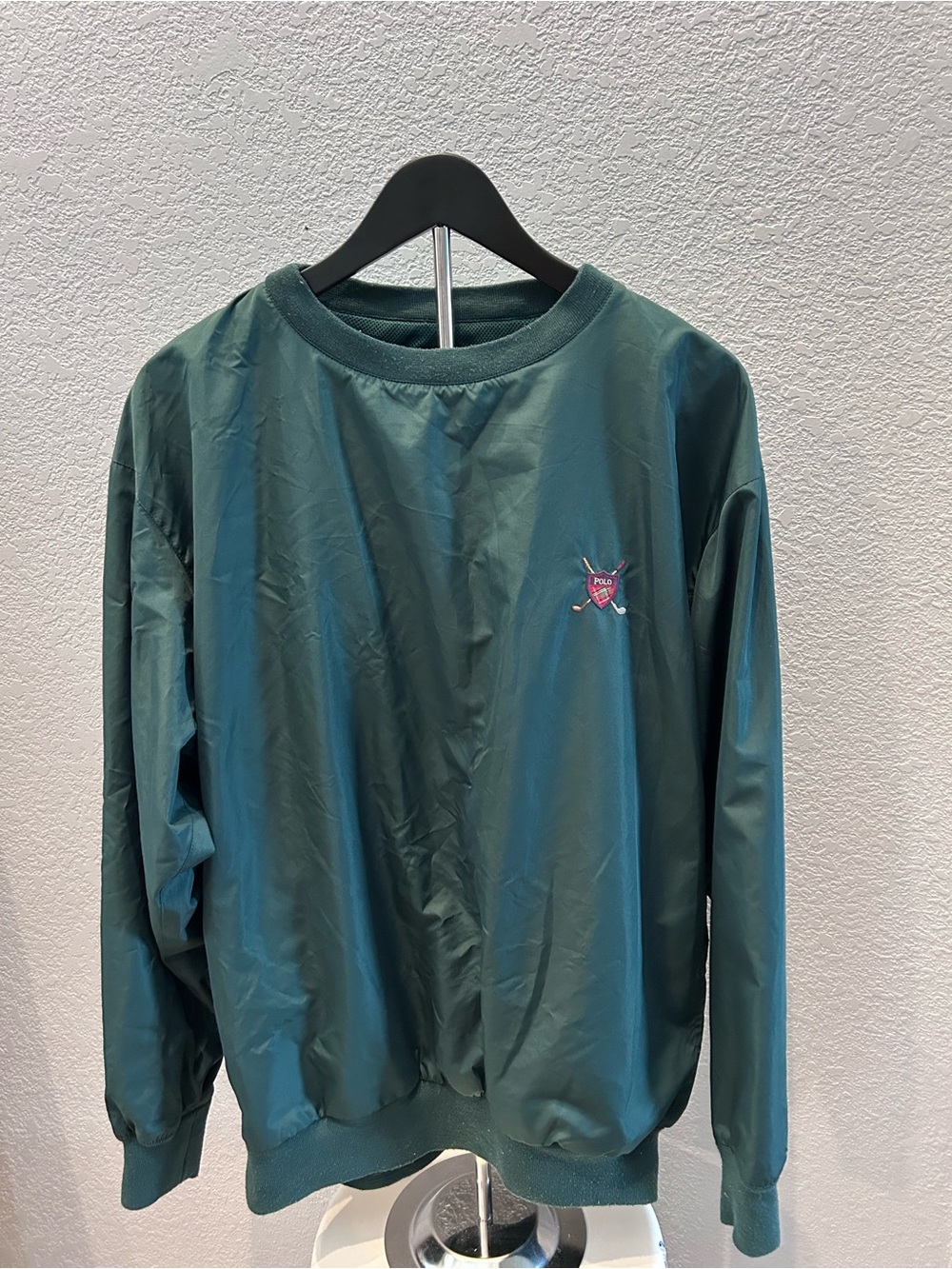 Men's Forest Green Windbreaker Pullover Jacket
